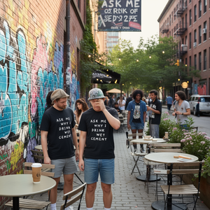 Demandez-moi pourquoi je bois du ciment mou, t-shirt humoristique, sarcaste et ironique, style Génération Z - Product Image 1