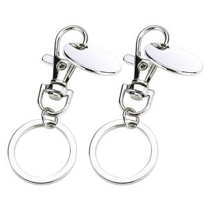 Personalized Trolley Coin Holder <b>Key</b> Ring Keychain Custom <b>Metal</b> Euro Shopping Cart Token Keychain - Product Image 4