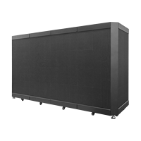 Cabina de DJ Móvil, Consola con Superficie Curva, Mesa Portátil para Baile, Cabina de DJ con Luces LED para Exhibición en Tiendas