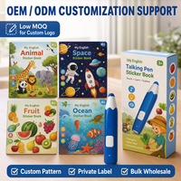 Stylo parlant personnalisé compatible avec les autocollants en gelée de dessins animés, imperméable, réutilisable, en TPE, pour livre d'activités pour tout-petits, ensemble d'activités multi-thèmes