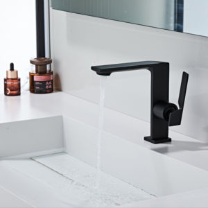 <span class=keywords><strong>Rubinetto</strong></span> Miscelatore Monocomando per Lavabo in Ottone Massiccio di Alta Qualità, Acqua Calda e Fredda, Anticorrosione, Durevole, Montaggio su Piano, Foro Singolo - Product Image 3