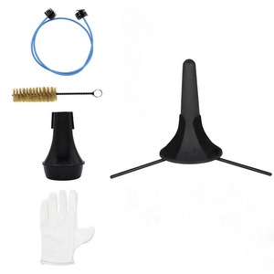 Kit de cuidado de limpieza de mantenimiento de accesorios de trompeta que incluye cepillo de válvula de soporte de trompeta cepillo de serpiente Flexible guantes silenciosos - Product Image 6
