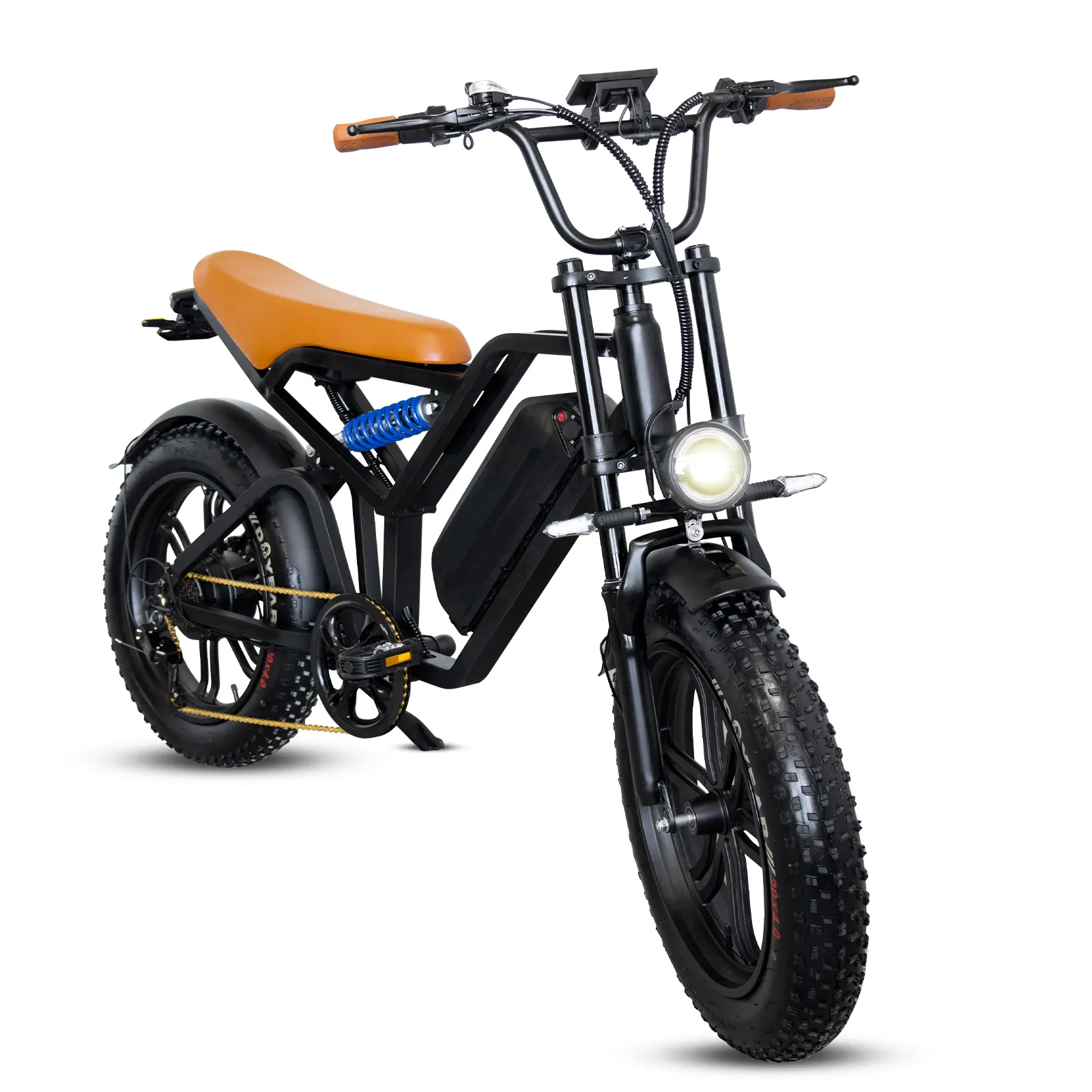 Bafang-Vélo électrique à suspension intégrale, 20x4.0 pouces, vélo électrique à mi-entraînement 48V, 9 vitesses, 20Ah, 1000W