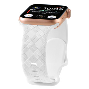 Fashion Sports Uhren armband Laser Grid Graviertes weiches Silikon kautschuk Hübsches Armband für Apple Watch Ultra 2 Serie 9 8 7 6 5 4 SE 3 - Product Image 5