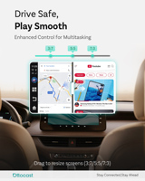 Ottocast 3'ü 1 Arada Kablosuz Carplay Android Auto AI Kutusu Bölünmüş Ekran Çift SIM Google Play Araç Marka Temsilcisi Toptan Satış
