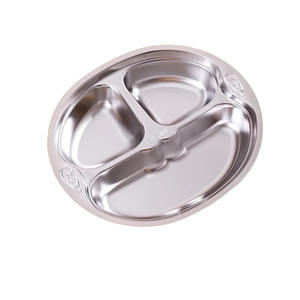 Smile Face Monkey Acero inoxidable 304 Plato de alimentación para bebés Plato de cena para niños Bandeja de comidas para niños - Product Image 6