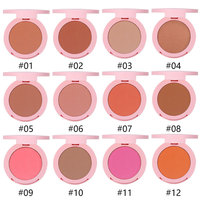 Vente en gros Vegan Nude Mat Blush Visage Bronzer Poudre Palette Marque privée Maquillage Rose Blush Palette