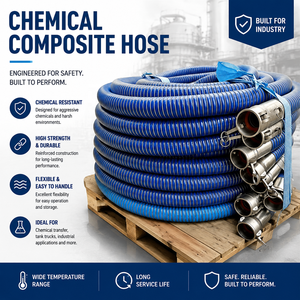 Tuyaux composites chimiques DN50 DN80 <span class=keywords><strong>DN100</strong></span> - Conduites d'entrée/sortie de matières premières pour camions-citernes et réservoirs de stockage - Product Image 1