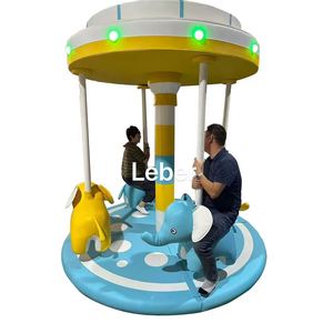 Manège Électrique Personnalisé Neuf LB-C1, Carrousel de Jeu Doux, Équipement de Terrain de Jeu Intérieur, Capacité 500KG, 4 Personnes - Product Image 1
