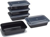 Fournisseur direct d'usine, contenants alimentaires en plastique jetables sans BPA avec couvercles pour la préparation des repas, stockage, utilisation au micro-ondes