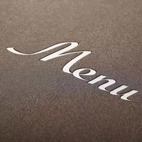 Porte-Menus en Cuir Durable et Personnalisé, Conception à Double Volet, Compatibilité PVC pour Protège-Menus Rigides de Restaurants et Cafés
