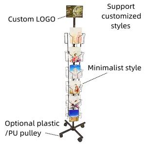 Support rotatif en fil métallique personnalisé <span class=keywords><strong>pour</strong></span> ordinateur portable, carte de vœux, brochure, support sur pied <span class=keywords><strong>pour</strong></span> magasin, bibliothèque - Product Image 2