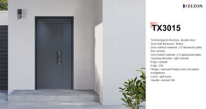 Porte d'entrée principale Portes pivotantes en acier inoxydable pour la sécurité de la maison Porte d'entrée sécurisée - Product Image 4