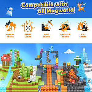 100 pezzi magneti da costruzione per bambini set di cubi magnetici per la principessa congelata castello di cubi di piastrelle giocattolo per ragazze - Product Image 2