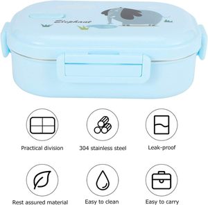 Lonchera Bento Portátil y Linda con Dos Botellas de Agua, Juego para Niños, a Prueba de Fugas, Apta para Microondas, para la Escuela, Senderismo, Contenedor de Alimentos Ecológico - Product Image 5
