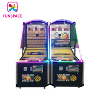 Funspace Machine de basket-ball à monnayeur pour adultes, jeu d'arcade de tir de ballons, machine de jeu à récompenses