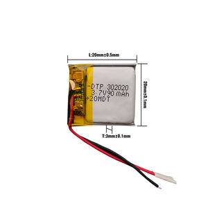 Batería de Iones de Litio 302030 de 140 mAh y 3.7 V, Precio de Fábrica al por Mayor, Polímero en Oferta, Polímero Personalizado - Product Image 4