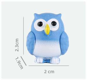 Figurine de terrarium miniature en gros hibou porte-bonheur résine artisanat ornements petits animaux sculpture <span class=keywords><strong>statue</strong></span> fée jardin décoration - Product Image 2