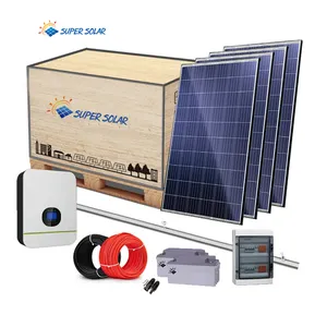 Supersolar 5000watt Off Grid Power Kit Fotovoltaico Sistema di Generatore Solare Per La Casa