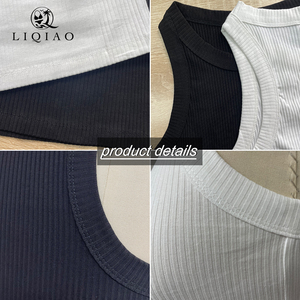 Tops de Yoga Cortos Acanalados de Alta Calidad al por Mayor para Mujer, Cuello Alto, Sin Mangas, Ajuste Delgado, Básicos - Product Image 6