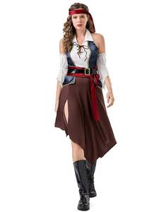 Costume de pirate pour femme adulte, style viking des Caraïbes, pour fête costumée ou spectacle - Product Image 4