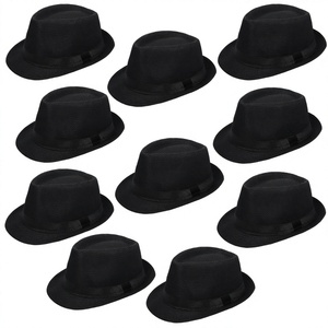 Fashion Retro Classic Solid Color Flat Top Summer Sunshade <b>Beach</b> Breathable Ribbon Rope Polyester Party Four Seasons Fedora Hats - Product Image 2
