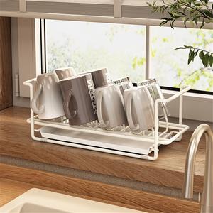 Towel Storage <b>Rack</b> Kitchen Stainless Steel Waterproof Standing Non-Folding Double Tier Rectangle Modern - Product Image 4