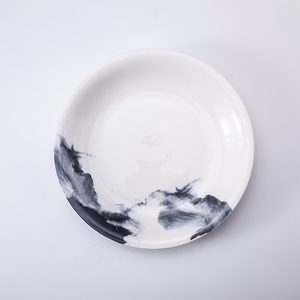 ShengJing – vaisselle ronde en céramique, blanche et brillante, 14 pouces, <span class=keywords><strong>grande</strong></span> <span class=keywords><strong>assiette</strong></span> profonde pour Restaurant, hôtel - Product Image 4