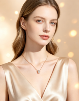 Collier pendentif en diamant de laboratoire taille radiant certifié IGI 1 carat, or massif 18 carats, sertissage horizontal, solitaire, bijoux fins personnalisés