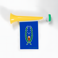 Trompettes en plastique avec drapeaux panafricains pour encourager lors d'événements sportifs, de cérémonies de remise des diplômes, de défilés, d'événements sportifs nationaux et pour les supporters de football