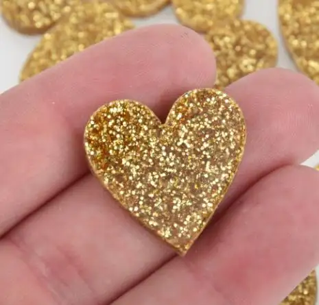 Decorazione bomboniera in acrilico a forma di cuore Sprakle Glitter taglio Laser Lucite centrotavola regalo