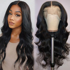 13x6 HD 레이스 정면 가발 9x6 HD 레이스 정면 접착제가없는 바디 웨이브 큐티클 정렬 페루 헤어 가발 흑인 여성용 - Product Image 1