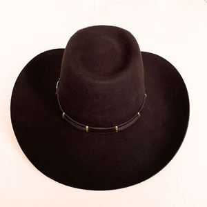 Sombrero de Copa Clásico Unisex R194, 100% Lana, Ala Ancha, Estilo Caballero Ecuestre, para Jazz, Fiestas, Cuatro Estaciones - Product Image 3