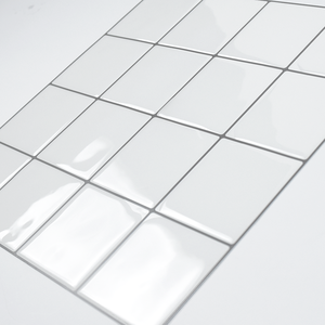 壁タイル3Dシンプルな白い自己接着壁紙家の装飾皮とスティックバックスプラッシュ - Product Image 2