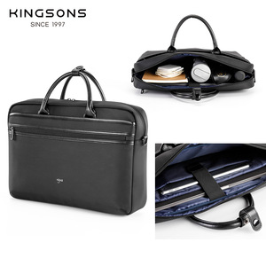 Kingsons Men's <b>Briefcase</b> Large Capacity Laptop Bag Waterproof Wear Resistant Business Travel - Product Image 1