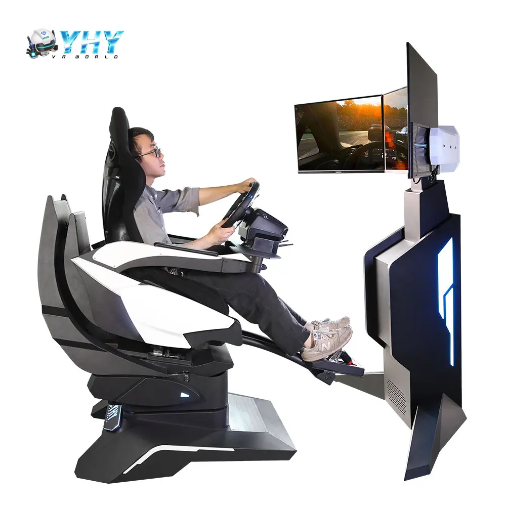 Nouvel Arrivage YHY Premier Volant en Alliage d'Aluminium Conduite Machine de Jeu d'Arcade VR 9D Simulateur de Course
