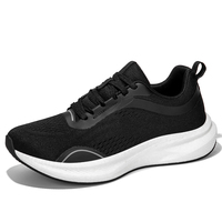 Chaussures de course pour hommes, grande taille, coupe large, en tricot, avec fibre de carbone, pour la course à pied