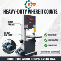 STR Heavy Duty MJ345B Scie à ruban à bois efficace Machine à scie à ruban verticale pour le travail du bois
