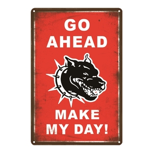 Cảnh Báo Cẩn Thận Với Con Chó Kim Loại Cổ Điển Đăng Tin Poster Trang Trí Nội Thất Bar Wall Art Vẽ Tranh Tường Sticker Trang Trí Nội Thất Kích Thước 20*30 CM <span class=keywords><strong>A12</strong></span> - Product Image 2