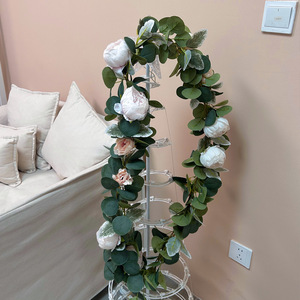 Plante artificielle de pivoine et d'eucalyptus verte 180 cm, fleur en soie pour décoration intérieure, mariage et maison - Product Image 5
