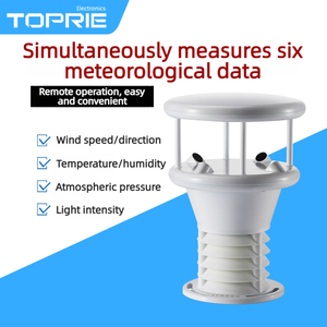 Medidor ultrasónico de velocidad y dirección del viento Toprie, <span class=keywords><strong>radar</strong></span> de monitoreo de temperatura, humedad, lluvia y presión. - Product Image 3