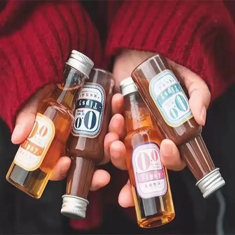 50 ml kleine Plastikflasche für Spirituosen und Liköre PET-Alkoholdose