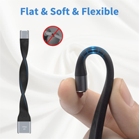 Adaptador USB C Hembra a USB Hembra, Cable Extensor USB 3.1 Tipo C a Tipo A, Transferencia de Datos de 10 Gbps, Diseño Plano y Flexible