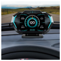 2025 Neues Modell Auto-Messgerät OBD2 HUD Head-up-Display P24 Auto-Zubehör mit 12 Sprachsystemen & Reaktionsschneller Funktion