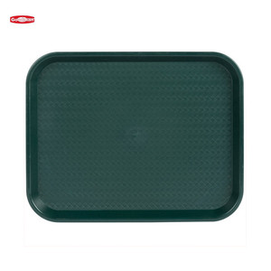 Commercial Stackable Food <b>Tray</b> – Non-Slip PP <b>Plastic</b> <b>Serving</b> <b>Tray</b>, Heavy Duty Restaurant Cafeteria Use - Product Image 1