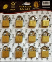 6 pièces en fer poli cadenas clé déverrouiller pas cher antivol ponçage cuivre peinture finition ouverture latérale serrure de porte en acier pour le marché chinois