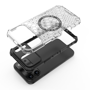 Panal cuatro esquinas Airbag a prueba de golpes funda trasera magnética para teléfono para iPhone 17 Pro Max - Product Image 4