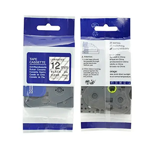 Cinta Adhesiva Laminada Estándar Negra Transparente de 12 mm Orison TZo-131, Compatible con Impresoras <span class=keywords><strong>P</strong></span>-<span class=keywords><strong>Touch</strong></span>, Cintas para Impresora TZe131 TZe-131 - Product Image 2