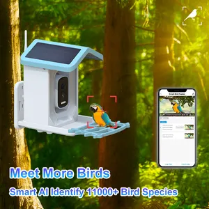 أفضل جهاز تغذية الطيور الذكي كاميرا تغذية الطيور عالية الوضوح 2.5K مع رؤية ليلية ملونة بالكامل لمراقبة الطيور منتج جديد