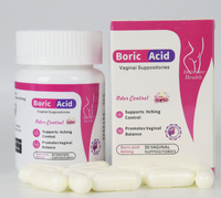 Suppositoires vaginaux à l'acide borique Éliminateur d'odeurs pour une fraîcheur intime